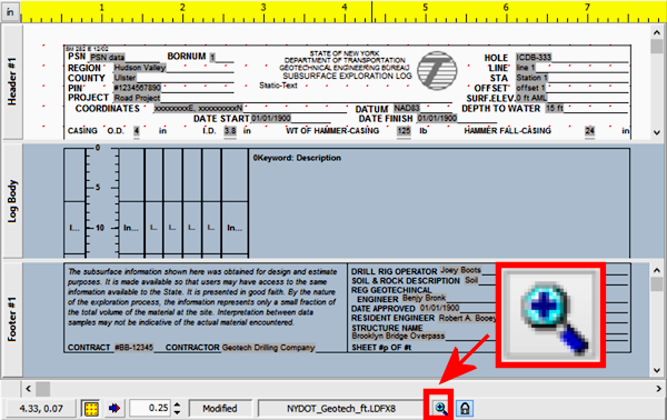 LogPlot Log Designer Zoom