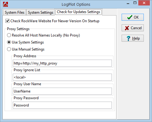 Establish Progam Settings
