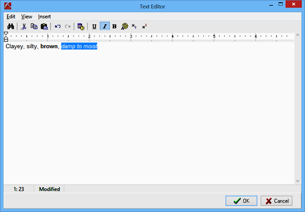 LogPlot: Text formatting