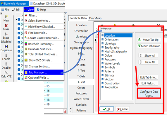 RockWorks types tab table tdata