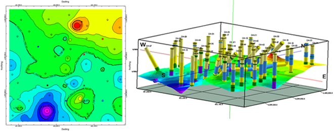 RockWorks borehole maps