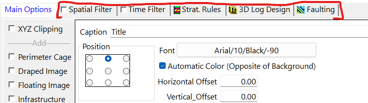 RockWorks rules filters settings options