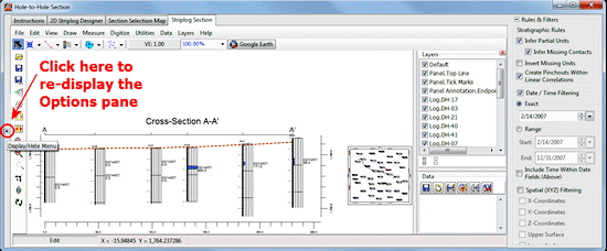 RockWorks T-Data section
